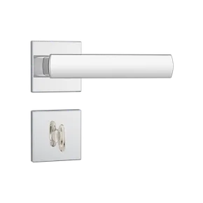 Fechadura Porta Banheiro 823/35 Roseta Quadrada Inox Polido Broca